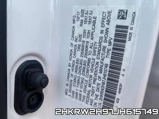 2HKRW2H97JH615749 фото 2