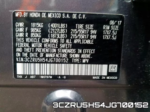 3CZRU5H54JG700152 фото 2