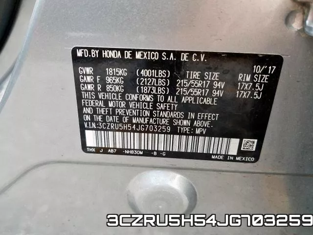 3CZRU5H54JG703259 фото 2