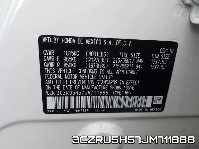 3CZRU5H57JM711888 фото 2