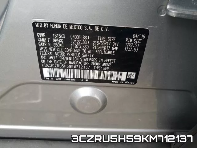 3CZRU5H59KM712137 фото 2