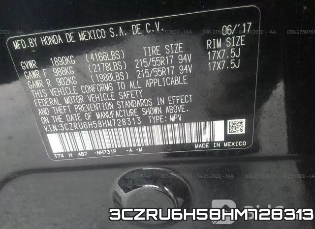 3CZRU6H58HM728313 фото 10