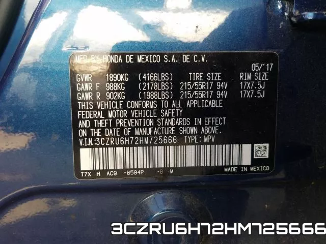 3CZRU6H72HM725666 фото 2