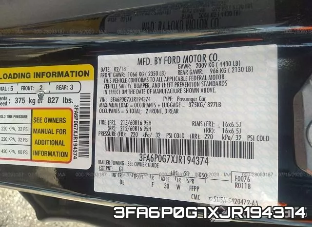 3FA6P0G7XJR194374 фото 10