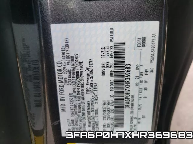 3FA6P0H7XHR369683 фото 2