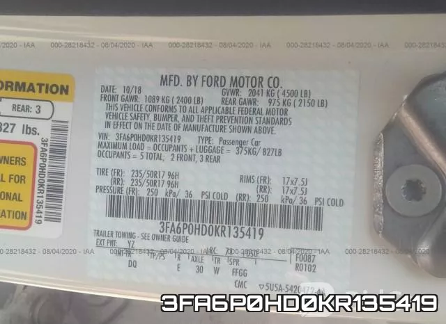 3FA6P0HD0KR135419 фото 10
