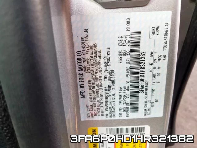 3FA6P0HD1HR321382 фото 2
