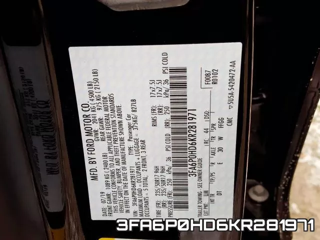 3FA6P0HD6KR281971 фото 2