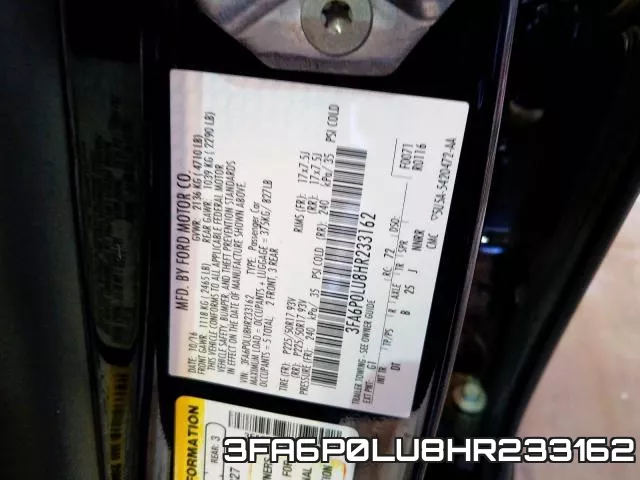 3FA6P0LU8HR233162 фото 2