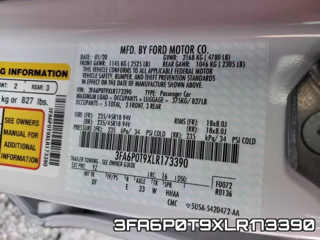 3FA6P0T9XLR173390 фото 2