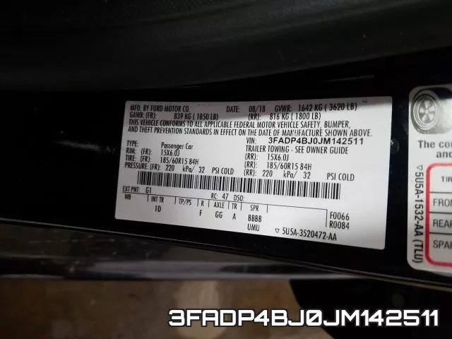 3FADP4BJ0JM142511 фото 2