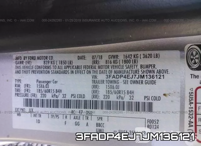 3FADP4EJ7JM136121 фото 10