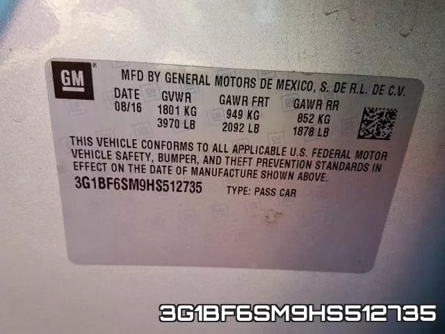 3G1BF6SM9HS512735 фото 2