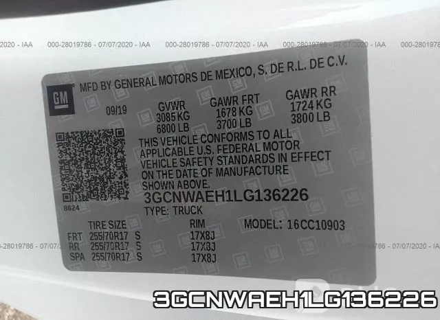 3GCNWAEH1LG136226 фото 10