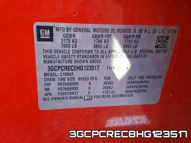 3GCPCREC8HG123517 фото 2