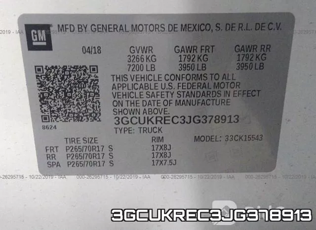 3GCUKREC3JG378913 фото 10