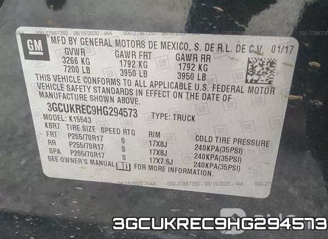 3GCUKREC9HG294573 фото 10