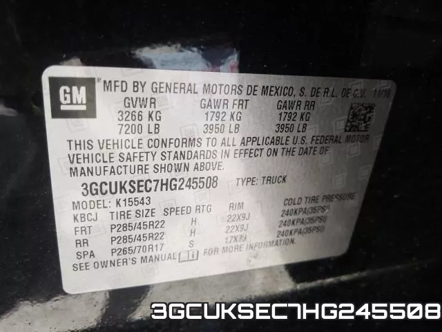 3GCUKSEC7HG245508 фото 2
