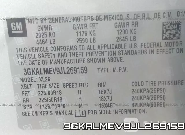 3GKALMEV9JL269159 фото 10