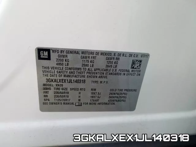 3GKALXEX1JL140318 фото 2