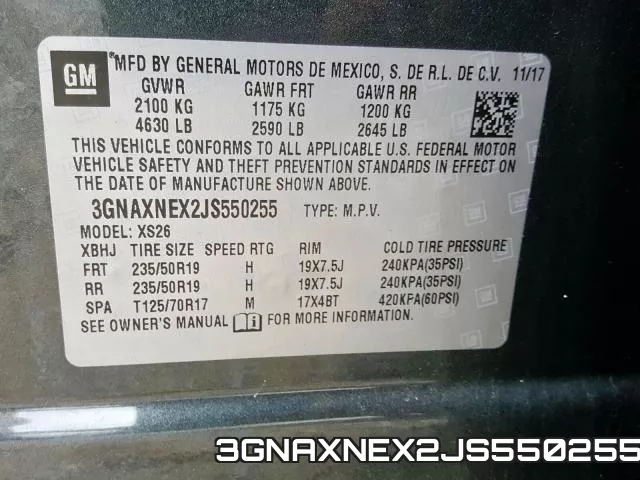 3GNAXNEX2JS550255 фото 2