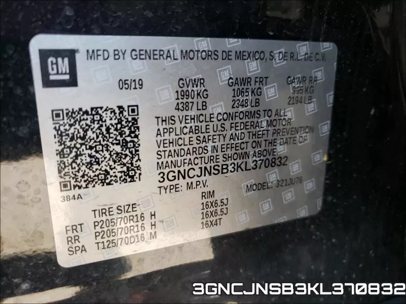 3GNCJNSB3KL370832 фото 2
