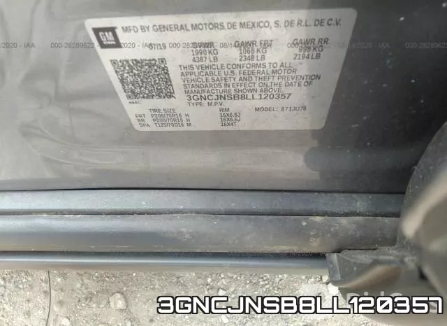 3GNCJNSB8LL120357 фото 10