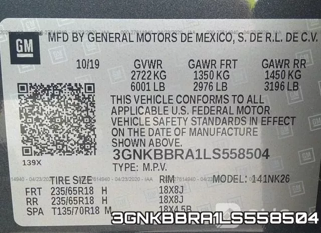 3GNKBBRA1LS558504 фото 10