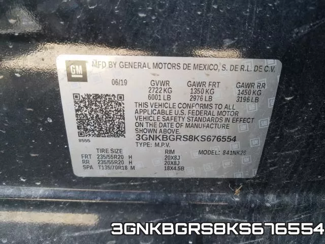 3GNKBGRS8KS676554 фото 2