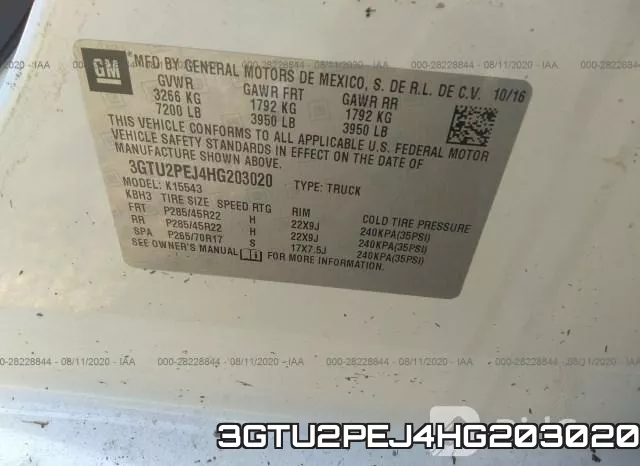 3GTU2PEJ4HG203020 фото 10