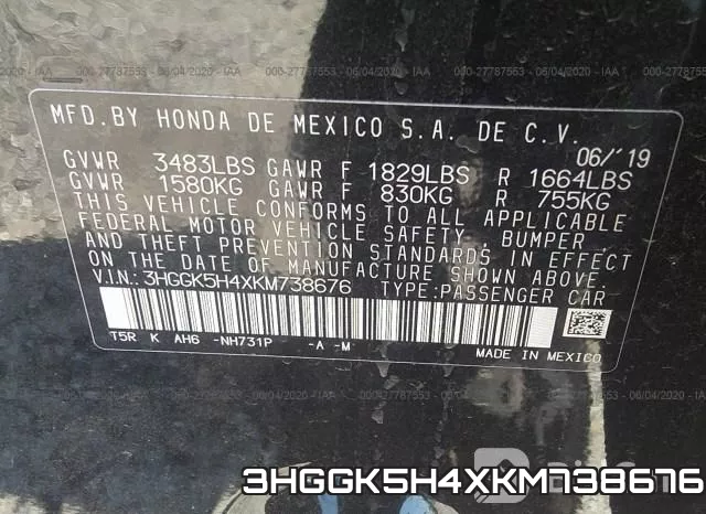 3HGGK5H4XKM738676 фото 10