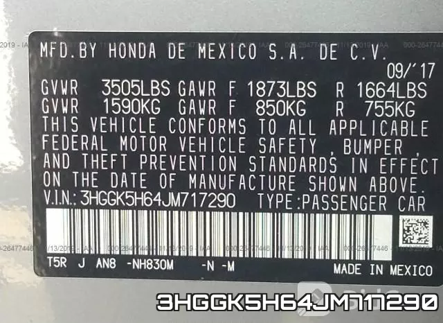 3HGGK5H64JM717290 фото 10