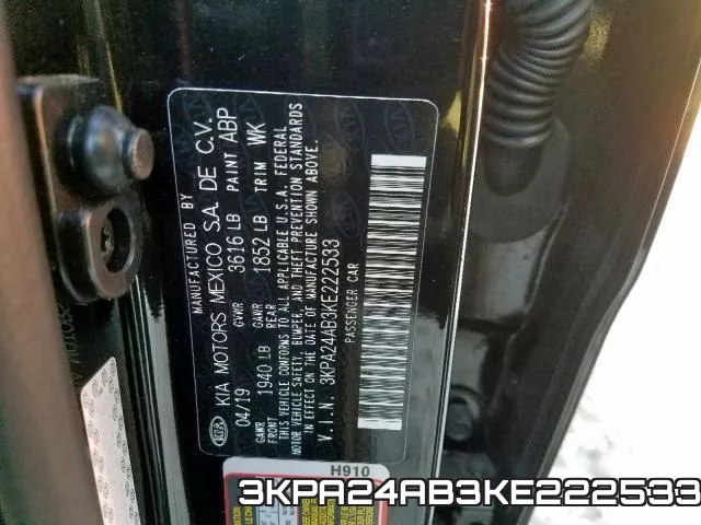 3KPA24AB3KE222533 фото 2