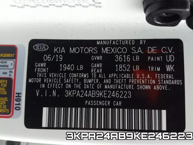 3KPA24AB9KE246223 фото 2