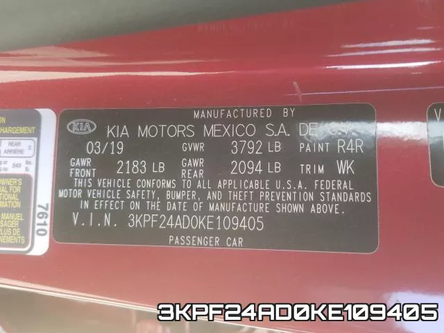 3KPF24AD0KE109405 фото 2