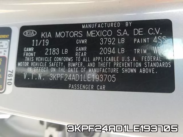 3KPF24AD1LE193705 фото 2