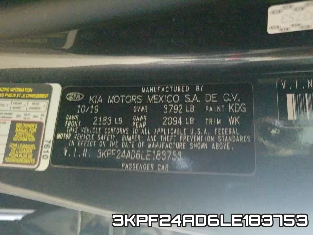 3KPF24AD6LE183753 фото 2
