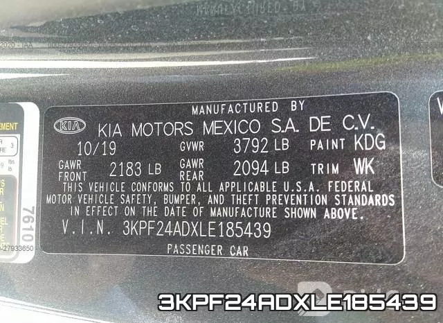 3KPF24ADXLE185439 фото 10