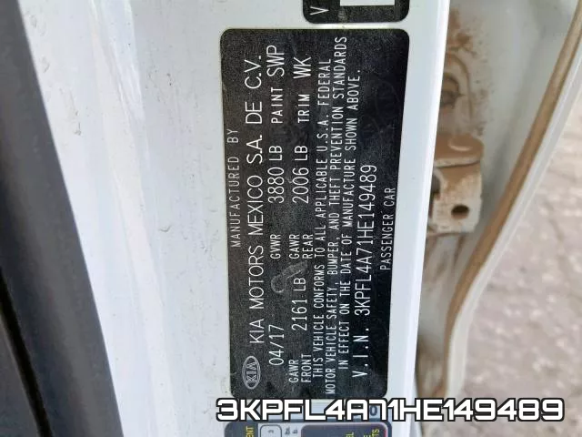 3KPFL4A71HE149489 фото 2