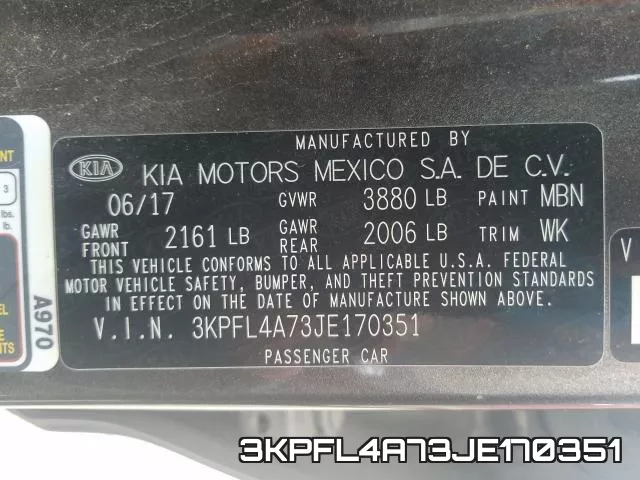 3KPFL4A73JE170351 фото 2