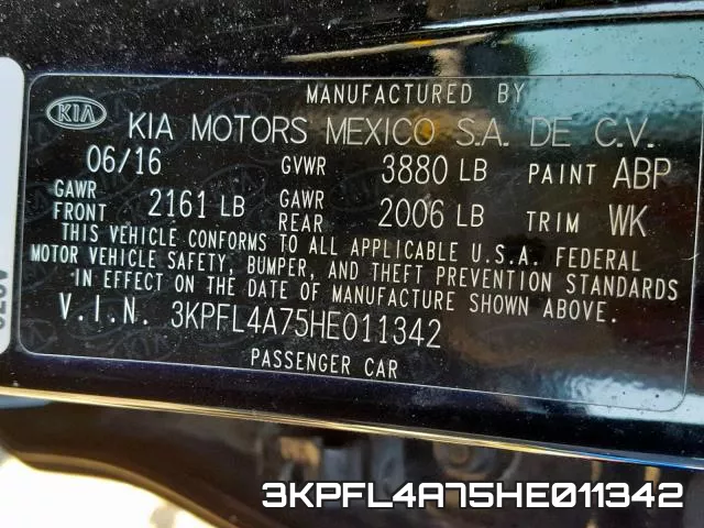 3KPFL4A75HE011342 фото 2