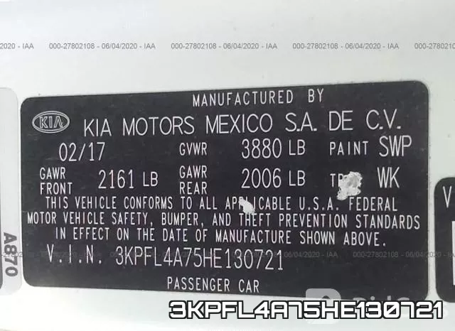 3KPFL4A75HE130721 фото 10