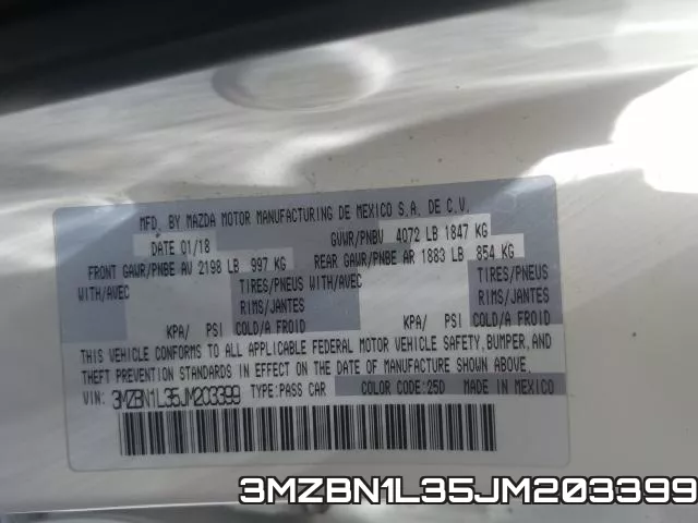 3MZBN1L35JM203399 фото 2