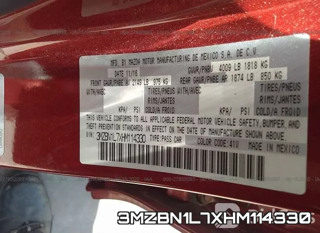 3MZBN1L7XHM114330 фото 10