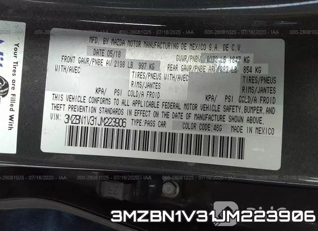 3MZBN1V31JM223906 фото 10