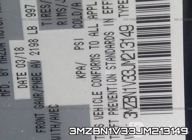 3MZBN1V33JM213149 фото 10