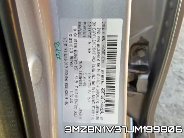 3MZBN1V37JM199806 фото 2