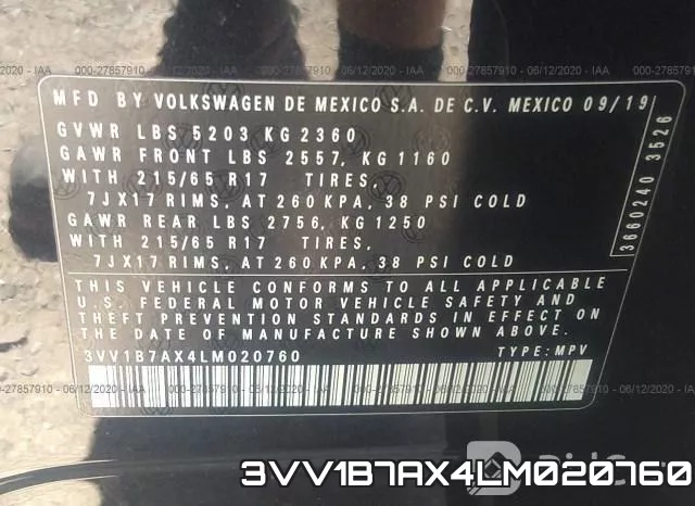 3VV1B7AX4LM020760 фото 10