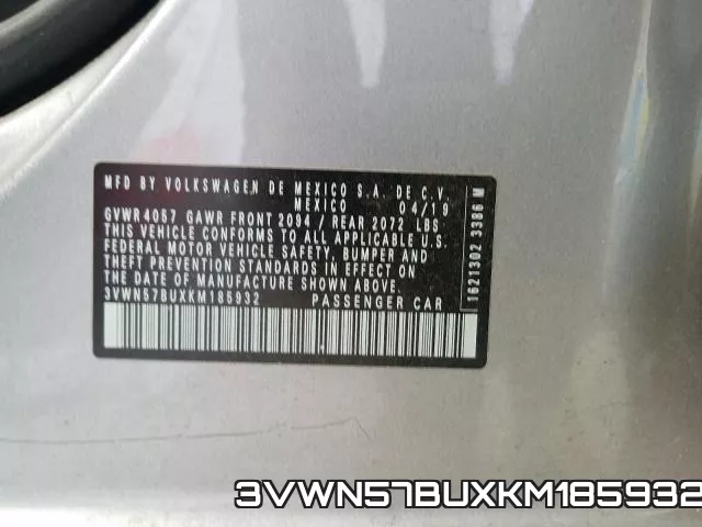 3VWN57BUXKM185932 фото 2