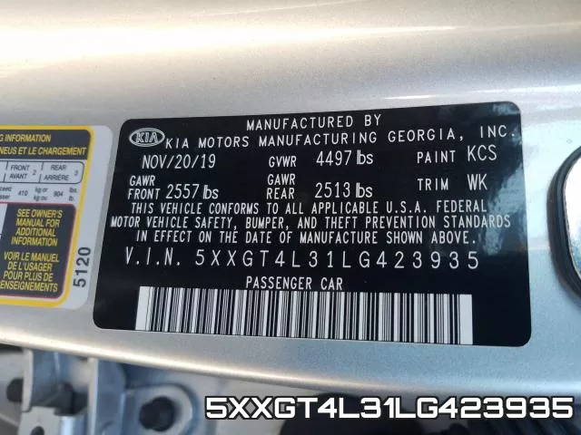 5XXGT4L31LG423935 фото 2